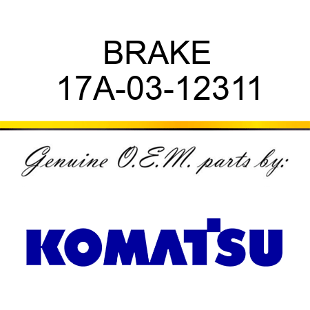 BRAKE 17A-03-12311