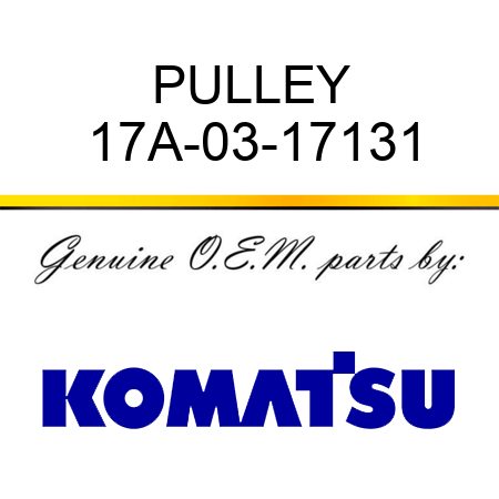 PULLEY 17A-03-17131