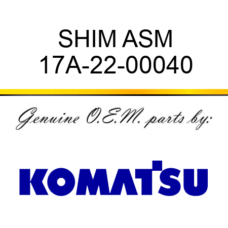 SHIM ASM 17A-22-00040