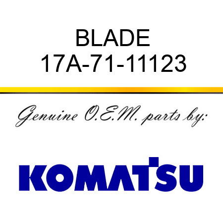 BLADE 17A-71-11123