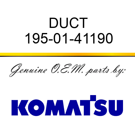 DUCT 195-01-41190