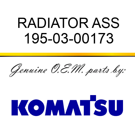 RADIATOR ASS 195-03-00173