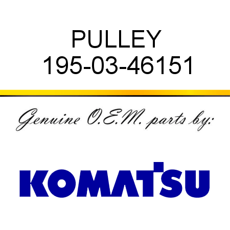 PULLEY 195-03-46151