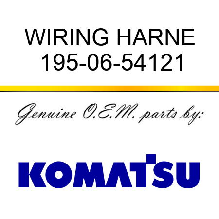 WIRING HARNE 195-06-54121