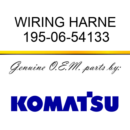 WIRING HARNE 195-06-54133