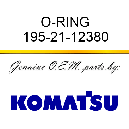 O-RING 195-21-12380