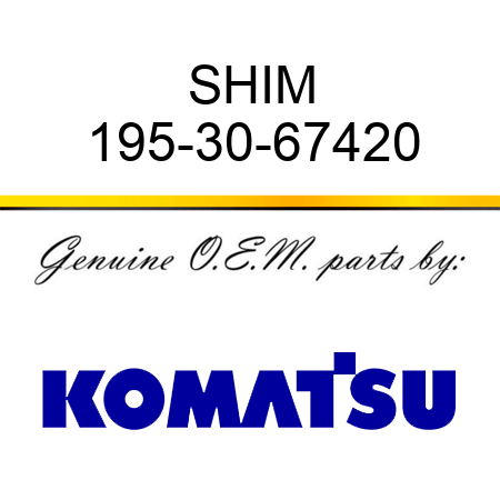 SHIM 195-30-67420