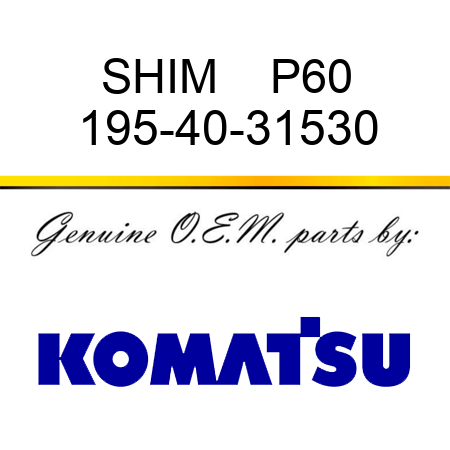 SHIM    P60 195-40-31530