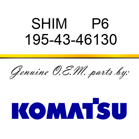 SHIM      P6 195-43-46130