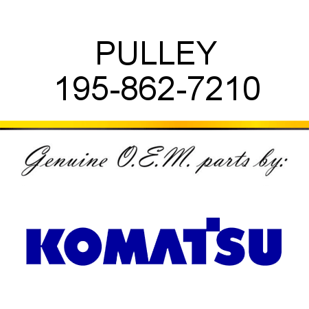 PULLEY 195-862-7210