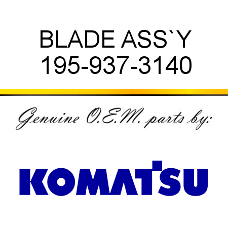 BLADE ASS`Y 195-937-3140