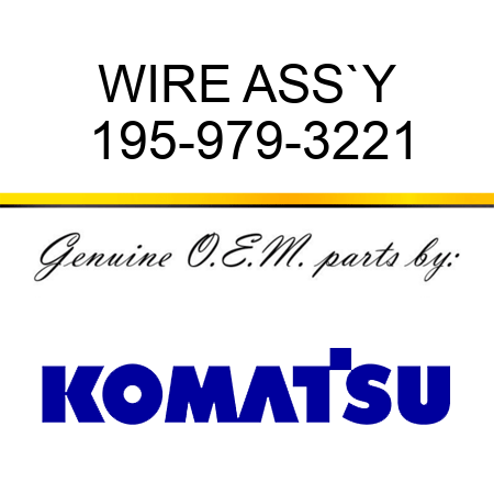 WIRE ASS`Y 195-979-3221