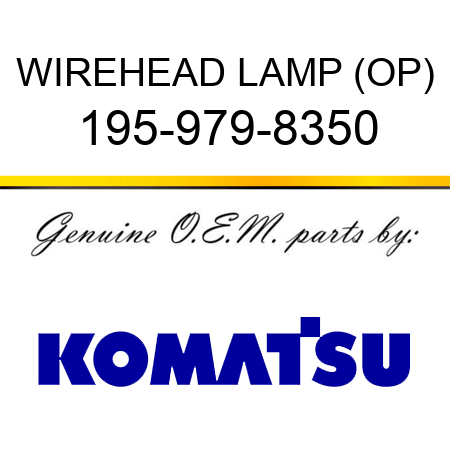 WIRE,HEAD LAMP (OP) 195-979-8350