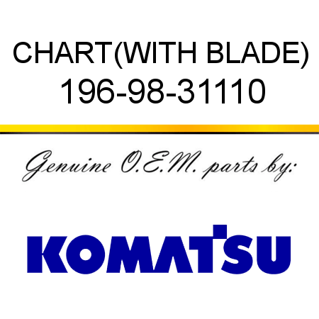 CHART,(WITH BLADE) 196-98-31110