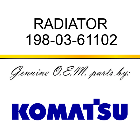 RADIATOR 198-03-61102