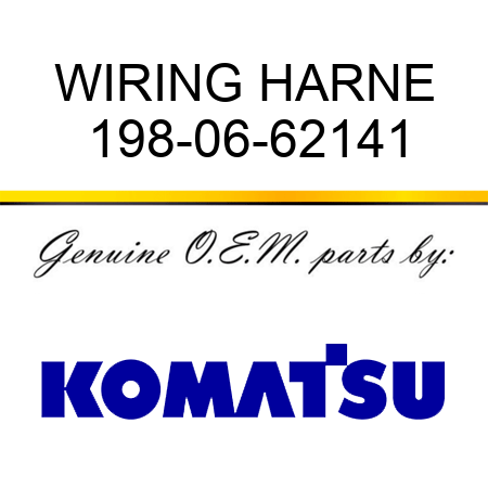 WIRING HARNE 198-06-62141