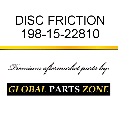 DISC, FRICTION 198-15-22810