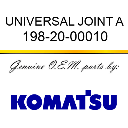 UNIVERSAL JOINT A 198-20-00010