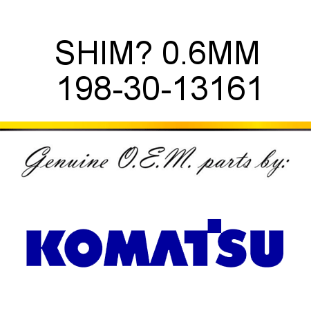 SHIM? 0.6MM 198-30-13161