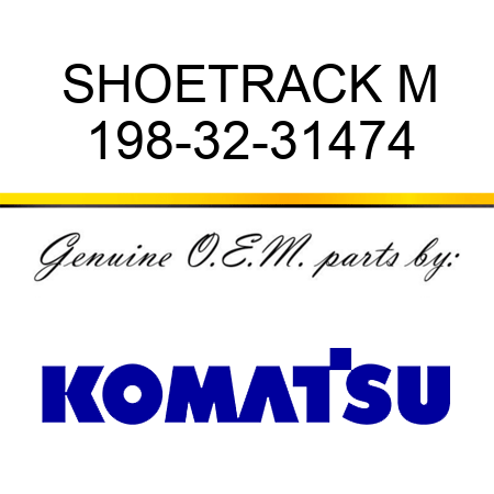 SHOE,TRACK M 198-32-31474