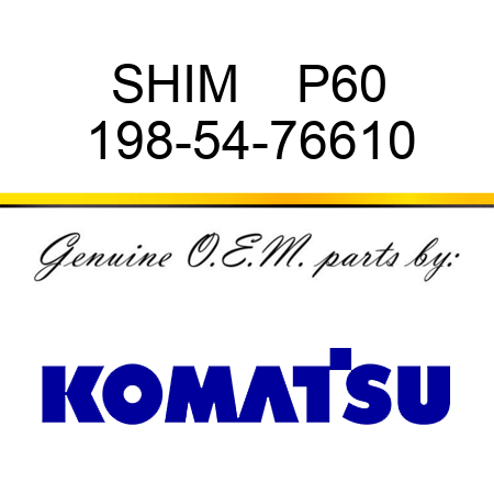 SHIM    P60 198-54-76610