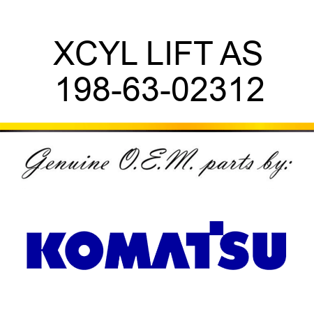 XCYL LIFT AS 198-63-02312