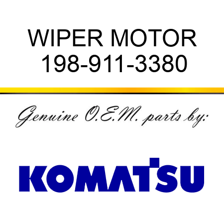 WIPER MOTOR 198-911-3380