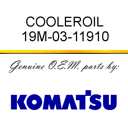 COOLER,OIL 19M-03-11910