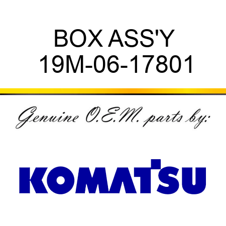 BOX ASS'Y 19M-06-17801