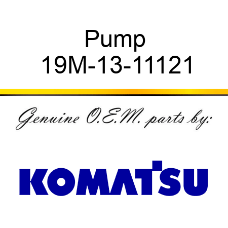 Pump 19M-13-11121