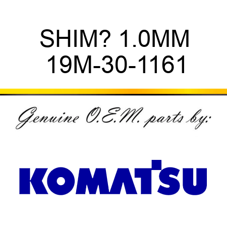 SHIM? 1.0MM 19M-30-1161