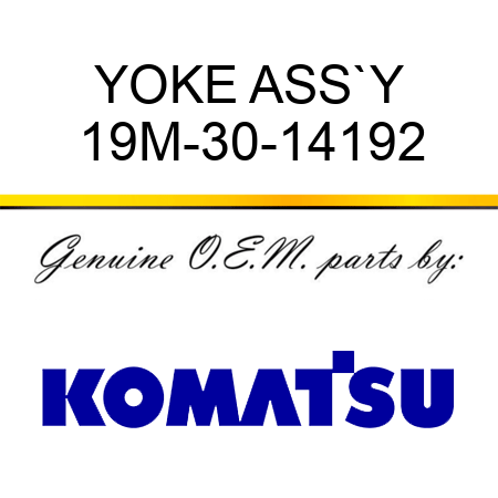 YOKE ASS`Y 19M-30-14192
