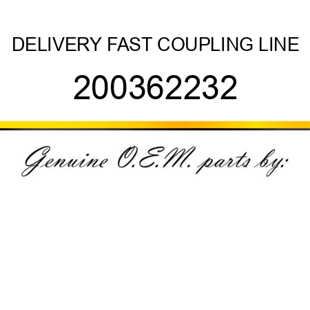 DELIVERY FAST COUPLING LINE 200362232