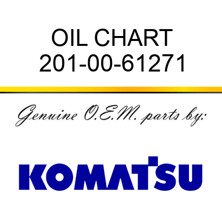 OIL CHART 201-00-61271