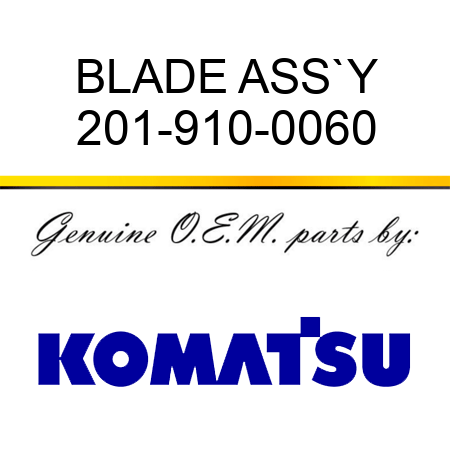 BLADE ASS`Y 201-910-0060