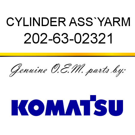 CYLINDER ASS`Y,ARM 202-63-02321