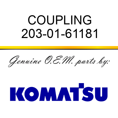 COUPLING 203-01-61181