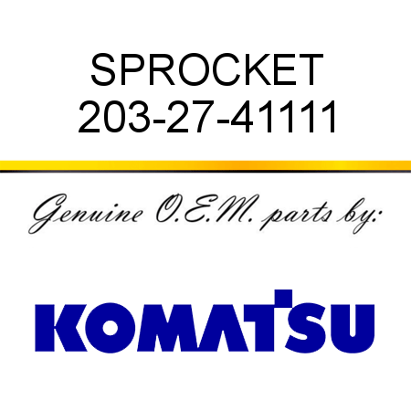 SPROCKET 203-27-41111