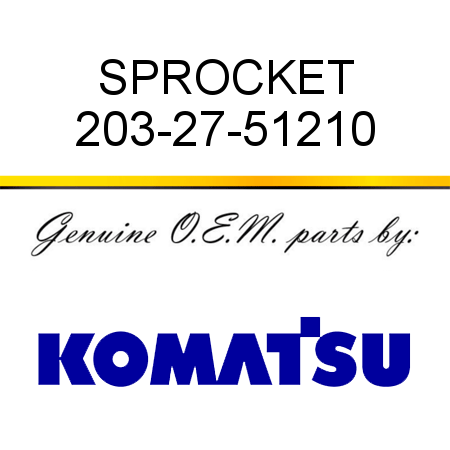 SPROCKET 203-27-51210