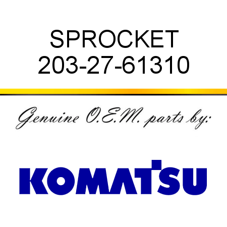 SPROCKET 203-27-61310