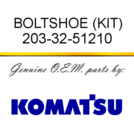 BOLT,SHOE (KIT) 203-32-51210