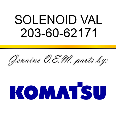 SOLENOID VAL 203-60-62171