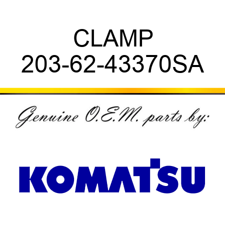 CLAMP 203-62-43370SA