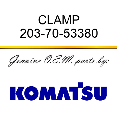 CLAMP 203-70-53380