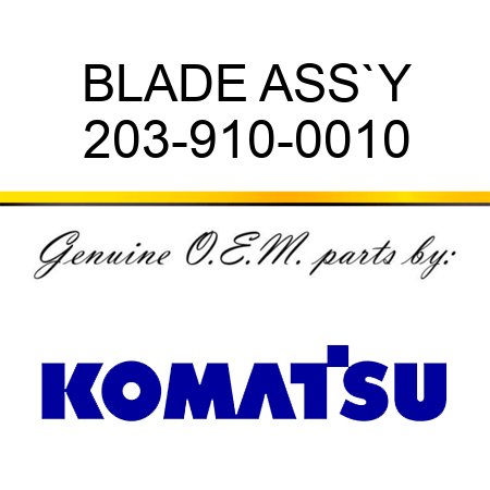 BLADE ASS`Y 203-910-0010