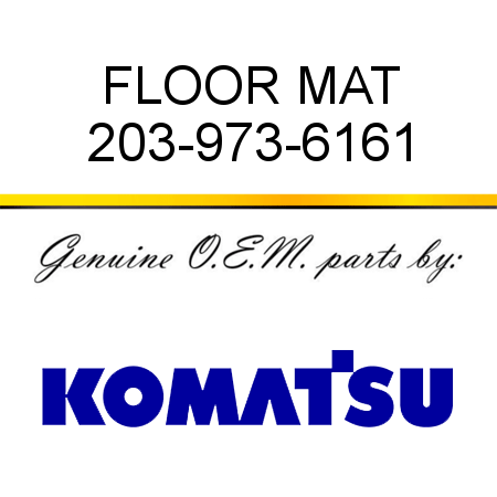 FLOOR MAT 203-973-6161