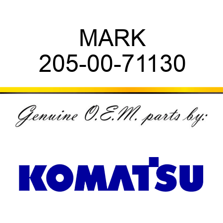 MARK 205-00-71130