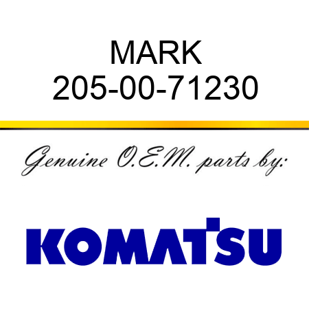 MARK 205-00-71230