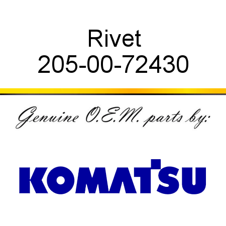 Rivet 205-00-72430