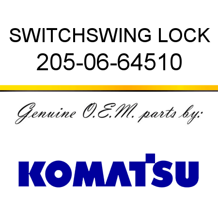 SWITCH,SWING LOCK 205-06-64510